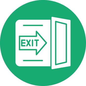 Highway Exit Direction Board Glyph Multi Circle vector