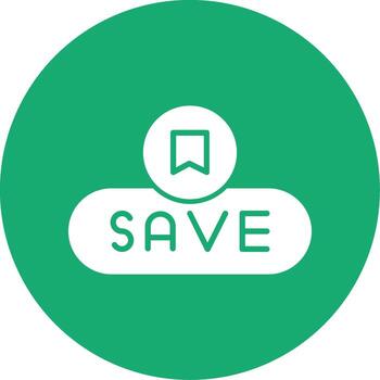 Save Changes Button Glyph Multi Circle vector