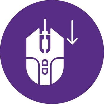 vertical página Desplazarse glifo multi circulo vector