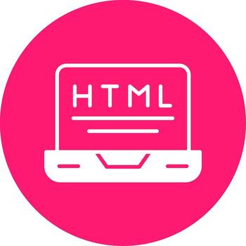 HTML Markup File Icon Glyph Multi Circle vector