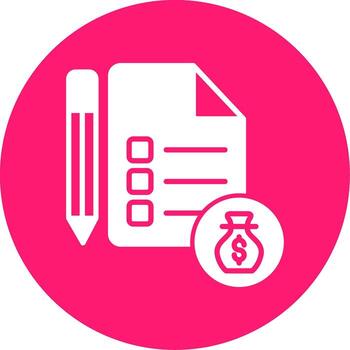 Digital Loan Application Form Glyph Multi Circle vector