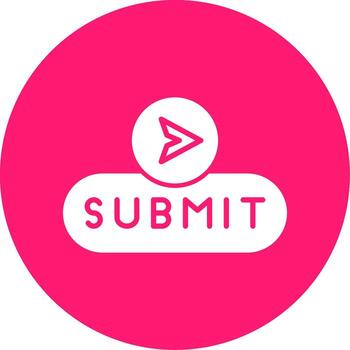 Submit Form Button Glyph Multi Circle vector