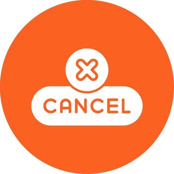 Cancel Action Button Glyph Multi Circle vector