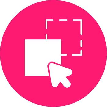 soltar articulo en campo glifo multi circulo vector