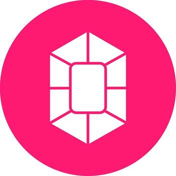 rubí código sintaxis icono glifo multi circulo vector