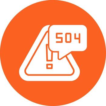 Gateway Timeout Error Glyph Multi Circle vector