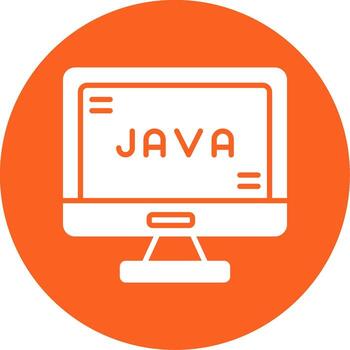 Java desarrollo equipo símbolo glifo multi circulo vector