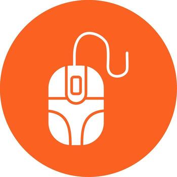 Optical Computer Mouse Glyph Multi Circle vector