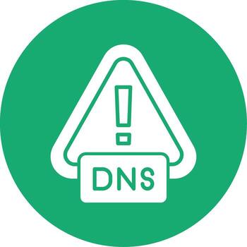 DNS Resolution Failed Glyph Multi Circle vector