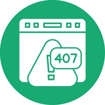 error 407 apoderado autenticación necesario glifo multi circulo vector