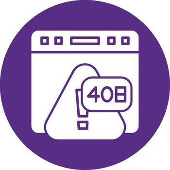 Error 408 Request Timeout Occurred Glyph Multi Circle vector