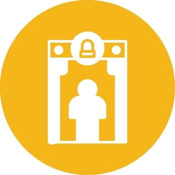 Security Screening Checkpoint Glyph Multi Circle vector