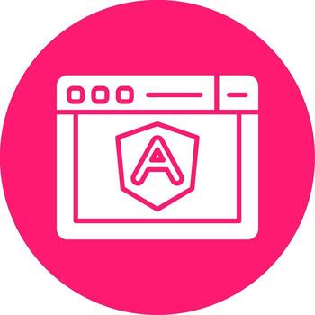 angular Interfaz marco de referencia glifo multi circulo vector