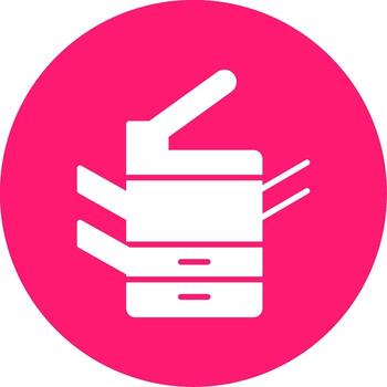 Multi Function Photocopier Glyph Multi Circle vector