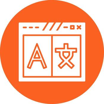 idioma conmutador desplegable icono glifo multi circulo vector