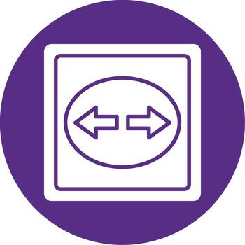 Turn Signal Indicator Lever Glyph Multi Circle vector