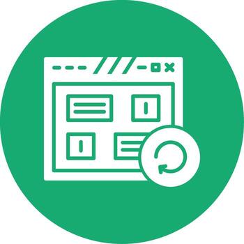 página actualizar recargar botón glifo multi circulo vector