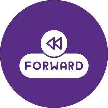 Forward Navigation Button Glyph Multi Circle vector