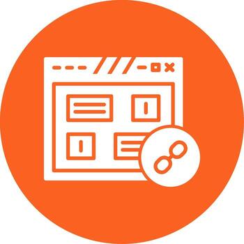 Hyperlinked Web Page Link Glyph Multi Circle vector