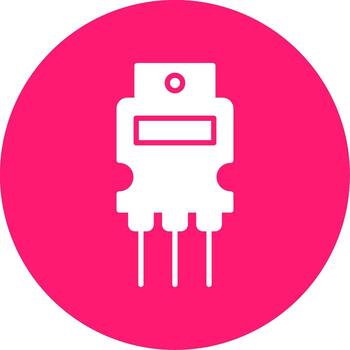 Small Signal Transistor Glyph Multi Circle vector