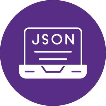 JSON Data Format Block Glyph Multi Circle vector