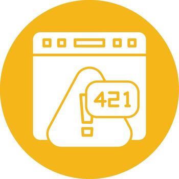 Error 421 Misdirected Request Signal Glyph Multi Circle vector