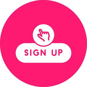 Sign Up Form Button Glyph Multi Circle vector