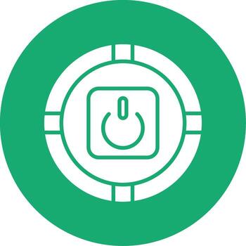 Engine Start Button Glyph Multi Circle vector