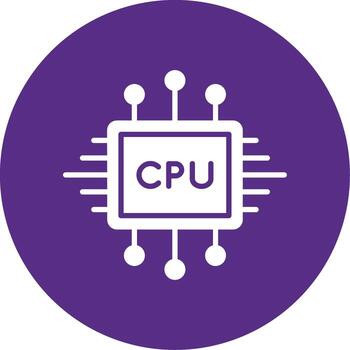 multinúcleo juego de azar UPC procesador glifo multi circulo vector