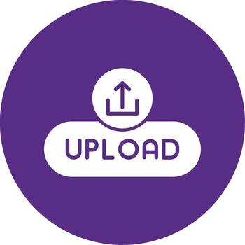 File Upload Button Glyph Multi Circle vector