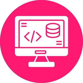 backend servidor lógica icono glifo multi circulo vector