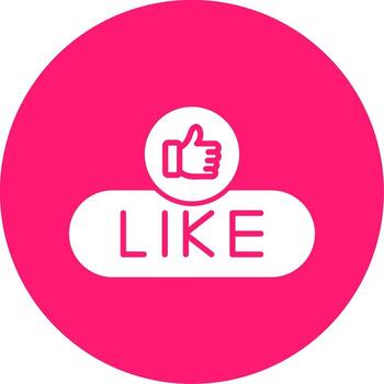 Like Content Button Glyph Multi Circle vector