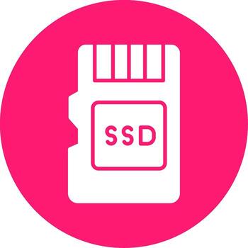 rápido cargando ssd almacenamiento glifo multi circulo vector