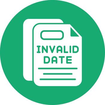 Invalid Data Format Error Glyph Multi Circle vector