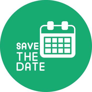 salvar el fecha recordatorio glifo multi circulo vector