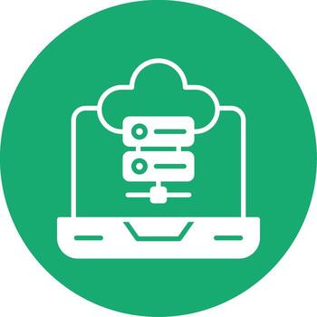 web servidor hospedaje estante glifo multi circulo vector