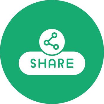 Share Post Button Glyph Multi Circle vector