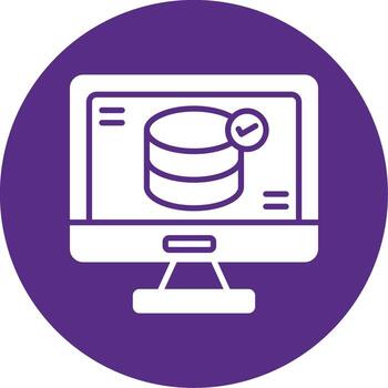 Relational Database Icon Glyph Multi Circle vector