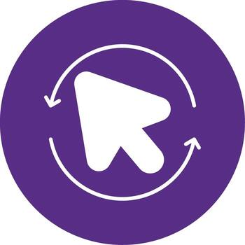 actualizar web página glifo multi circulo vector