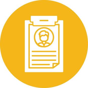 Filling Job Application Form Glyph Multi Circle vector