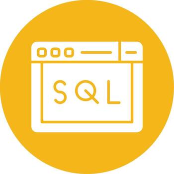 SQL Query Language Snippet Glyph Multi Circle vector