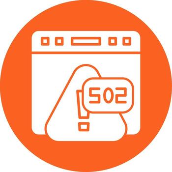 error 502 malo puerta puente error glifo multi circulo vector