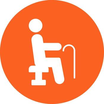 Designated Priority Seating Section Glyph Multi Circle vector