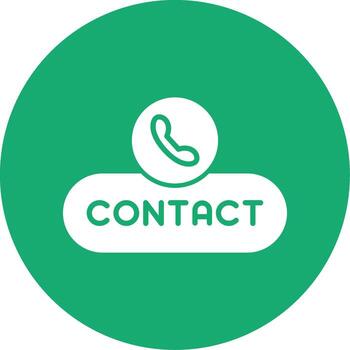 Contact Support Button Glyph Multi Circle vector