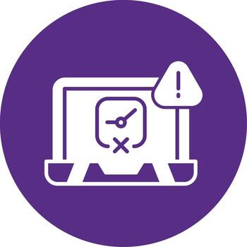 Runtime Error Occurred Glyph Multi Circle vector