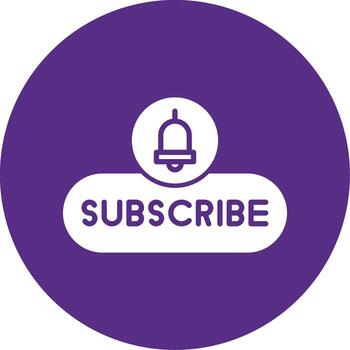 Subscribe Now Button Glyph Multi Circle vector