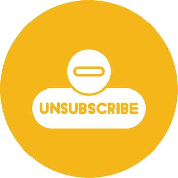 Unsubscribe Alert Button Glyph Multi Circle vector