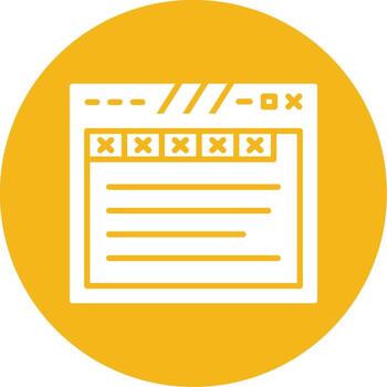 organizado sitio web pestañas diseño glifo multi circulo vector