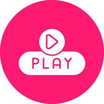 Media Play Button Glyph Multi Circle vector