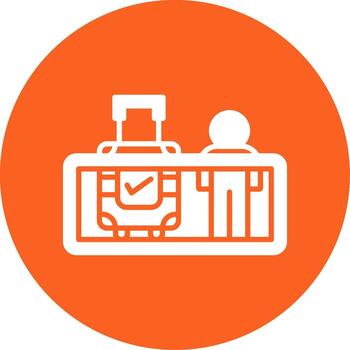 Automated Moving Walkway Glyph Multi Circle vector